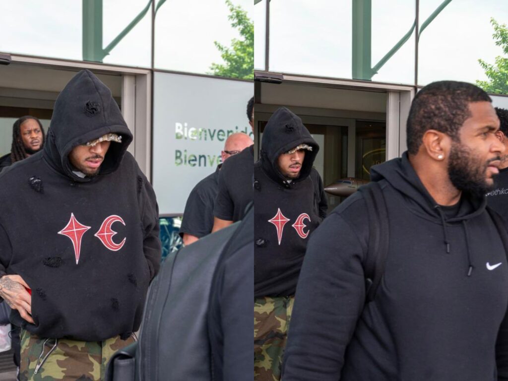 Chris Brown in South Africa for his concert at FNB Stadium